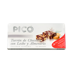 Turrn de Chocolate con Leche y Almendras Pic Sin Azucar 200gr