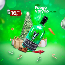 LICOR VERDE FUEGO VALYRIO  - 700 ml