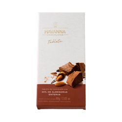 Tableta de Chocolate con Almendras Enteras 80gr Havanna