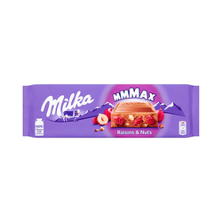 Tableta de Chocolate Milka Max Pasas y Nueces 270gr