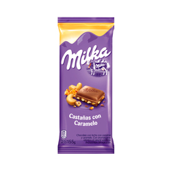 Tableta Chocolate Milka Castaas con Caramelo 155gr