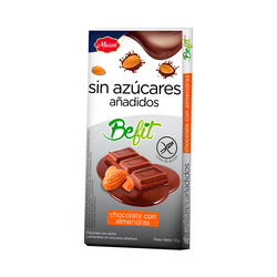 Tableta Chocolate con Almendras Sin Azúcares Añadidos Befit 75gr