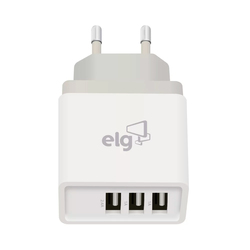 Adaptador USB Elg WC3S 3 Salidas Blanco