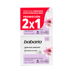 Crema Facial Babaria Hidratante Almendras Pack 2x1 SPF10 50ml