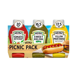 Pack Picnic Heinz con Ketchup, Sweet Relish y Mostaza 3 unidades
