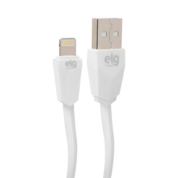 Cable USB Lightning Elg S810 Flat 1,25 metros Blanco
