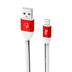 Cable USB Lightning Elg SKN810WH con Tejido Natural Refozado 1 metro