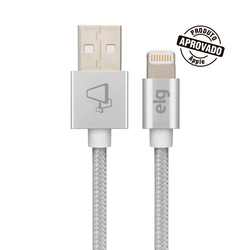 Cable USB Lightning Elg C810BS 1 metro Silver