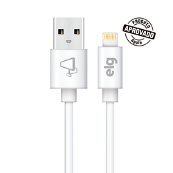 Cable USB Lightning Elg C818 XL 1,8 metros Blanco