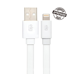 Cable USB Lightning Elg EC810 1,25 metros Blanco