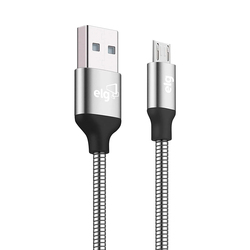 Cable Micro USB Elg INX510SL Blindado Inox 1 metro Silver