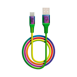 Cable USB Tipo C Elg TC10RB 1 metro Rainbow