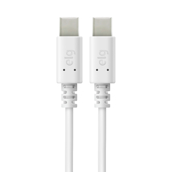 Cable Reversible USB Tipo C Elg TC2TC 1 metro Blanco