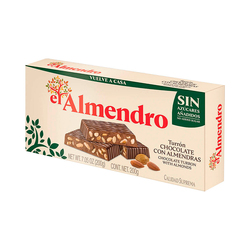 Turrón Almendro sin Azúcar Chocolate con Almendras 200gr