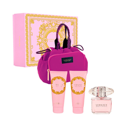 Kit Perfume Versace Bright Crystal 90ml EDT + Locin 100ml + Gel de Ducha 100ml + Neceser