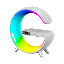 Luminaria de Mesa Blulory N69 con Cargador Wireless Magsafe Bluetooth Speaker LED RGB 15W