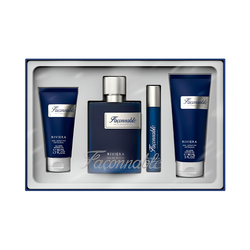 Kit Perfume Masculino Faconnable Riviera EDP 90ml + Perfume 20ml + Locin 50ml + Locin 90ml