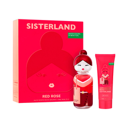Kit Femenino Sisterland Benetton Red Rose EDT 80 ml + Body Lotion 75ml ...